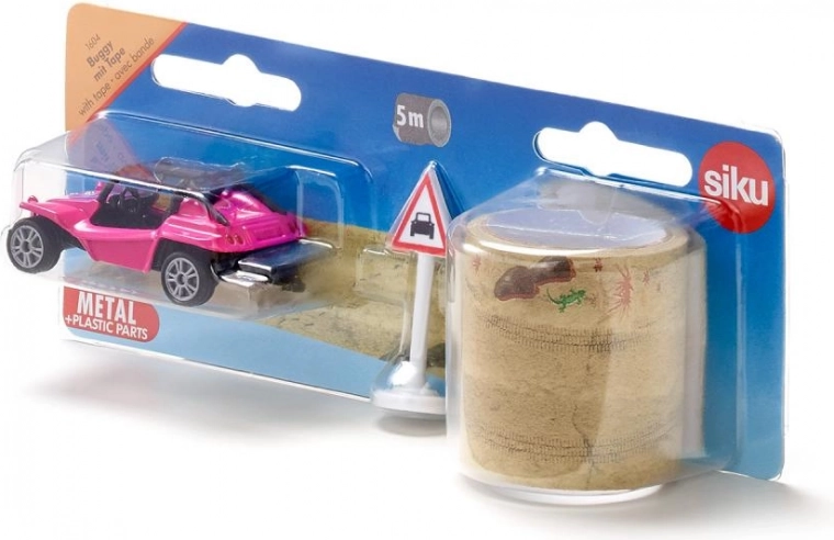 Siku Buggy mit Klebeband – rosa Strandmodell für kreatives Spielen