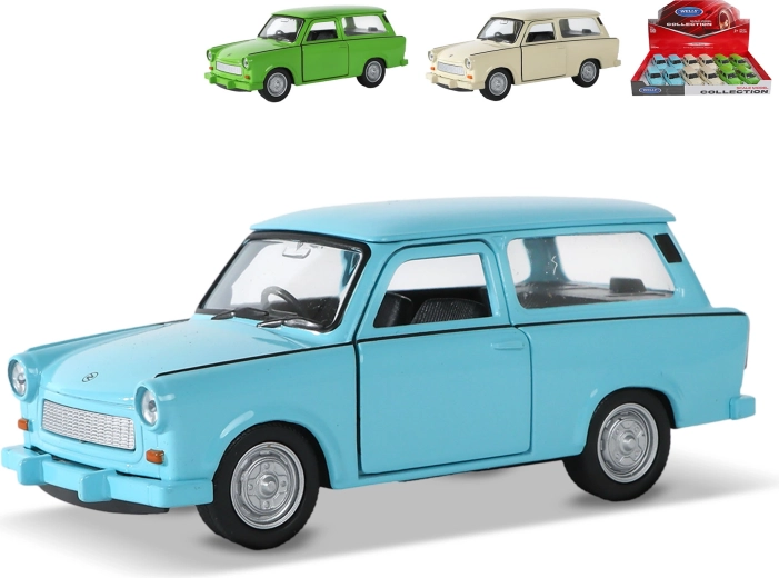 Metallauto Trabant 601 Universal mit Rückzugmechanismus, 12 cm, Welly