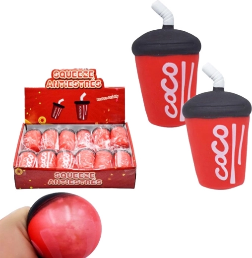 Anti-Stress-Quetschbecher Cola 12 cm