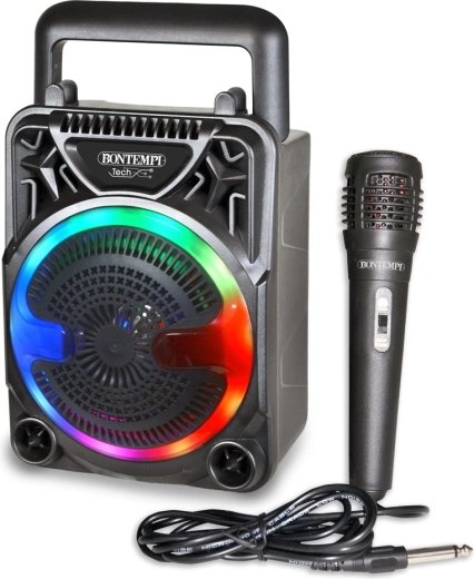 Bontempi kabelloser Lautsprecher mit Mikrofon und RGB-Beleuchtung