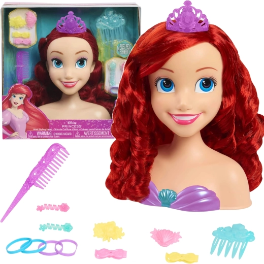 Disney Ariel Frisierkopf zum Stylen der Haare mit Zubehör