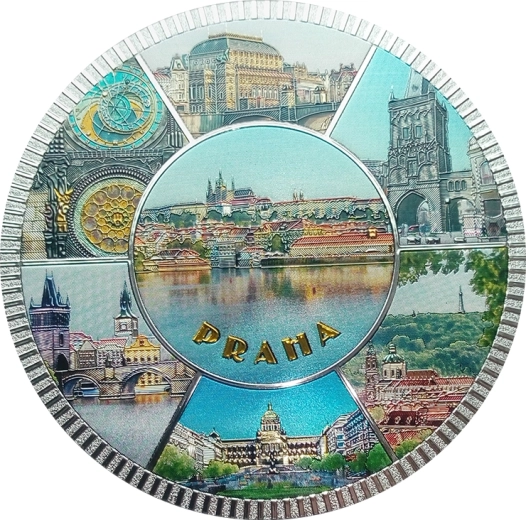 Magnet mit Prag-Motiv 9 × 9 cm