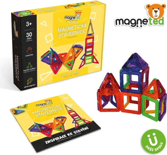 Magnetisches Konstruktionsspiel Magneted, 30 Teile