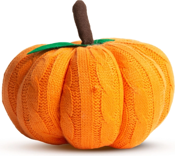 Halloween-Textildekoration Kürbis, orange, 20 × 20 × 18 cm