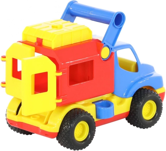 Zu öffnende Hecktüren und Dachbox