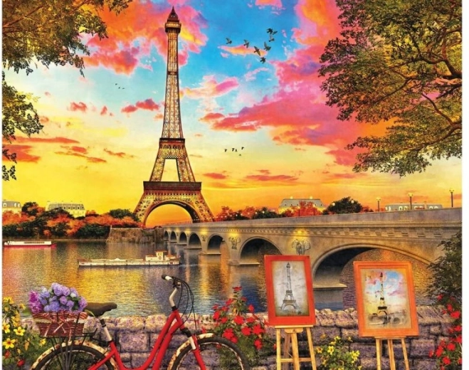 Diamantmalerei (Diamond Painting) Panorama Paris – Eiffelturm 40 × 30 cm - 1 Stück