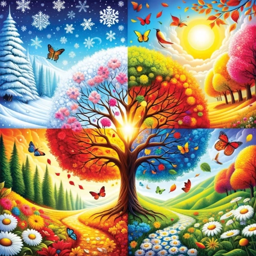 Puzzle Vier Jahreszeiten 1023 Teile