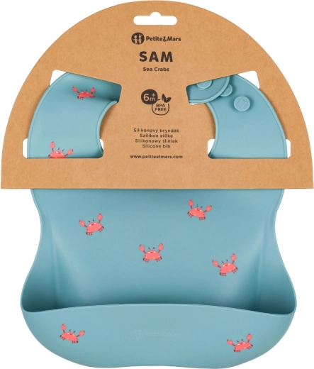 Petite&Mars Silikon-Lätzchen Take&Match sea crabs