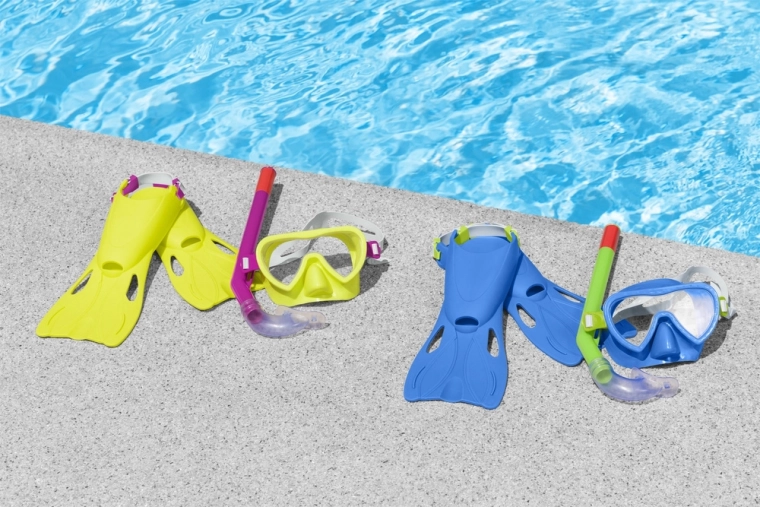 Schnorchelset: Maske, Flossen und Schnorchel Bestway