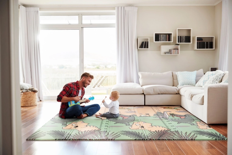 Großzügige Spielfläche zu Hause und im Wohnzimmer