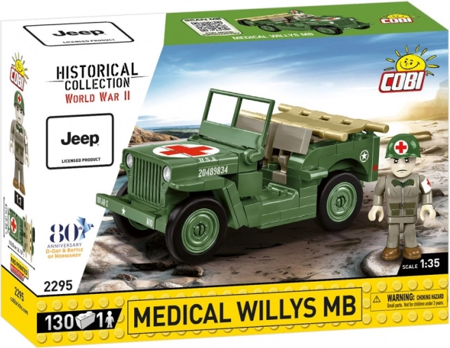 COBI Medical Willys MB – Sanitäts‑Jeep‑Bausatz 1:35, 130 Teile