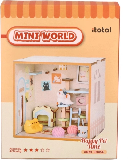 i-Total Miniaturzimmer für Haustiere zum Zusammenbauen