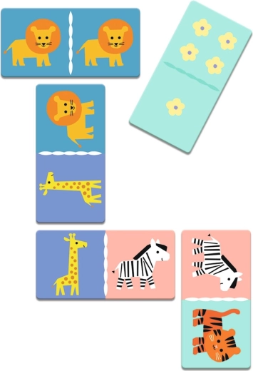 Farbenfrohes Domino für einfaches Zuordnen