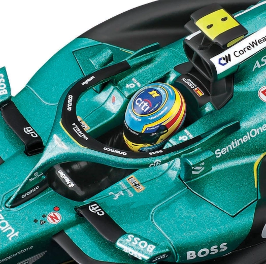 Detailgetreue Ausführung des Aston Martin AMR25 (2025)