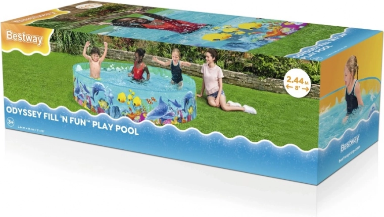 Kinder-Faltpool BESTWAY 244 × 46 cm mit Meeresmotiv