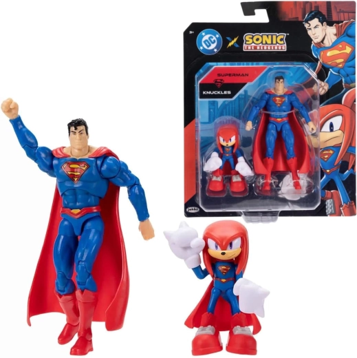 Jakks Pacific Figuren-Set: Knuckles als Superman und Superman (Sonic the Hedgehog x DC Comics)