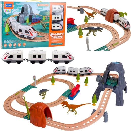 Elektrischer Dinosaurier-Zug mit Licht- und Soundeffekten, 76 cm
