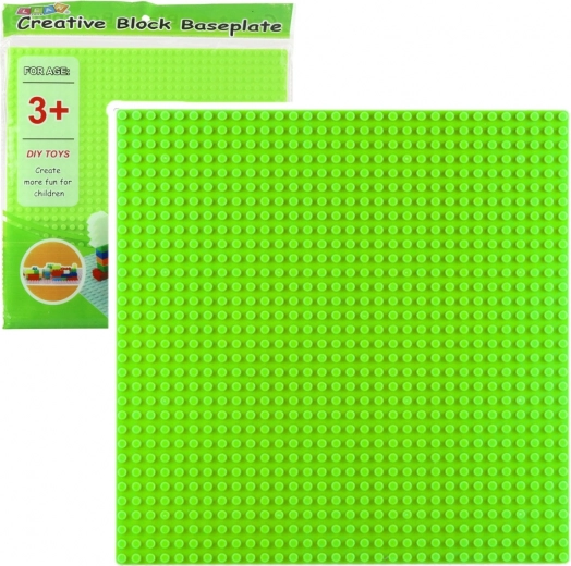 Konstruktionsplatte für Bausteine hellgrün 25,5x25,5 cm