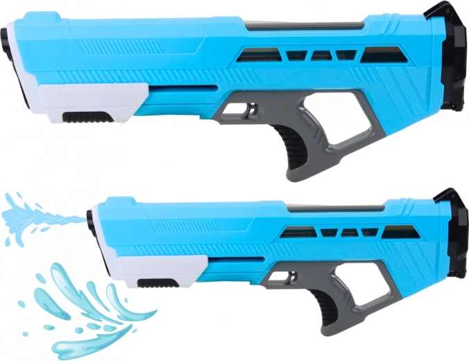 Große Wasserpistole mit Handpumpe Blau