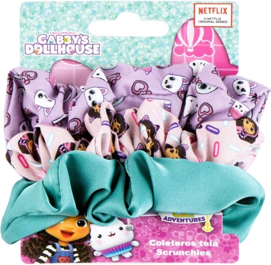 Set Haar-Gummibänder Gabby's Dollhouse (Gábinas magisches Haus) 3 Stk.