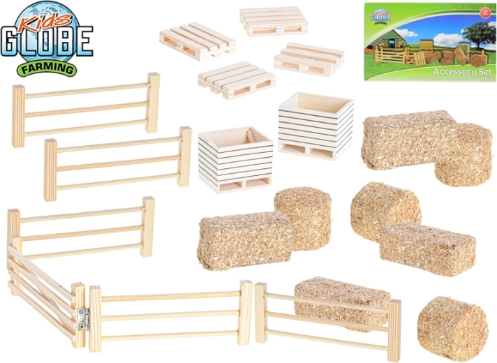 Zubehörset für den Bauernhof 1:32 KIDS GLOBE FARMING, 19 Stk.