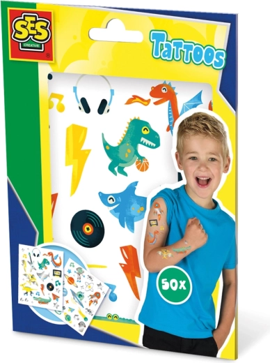 Kinder-Metallic-Tattoos, 50 Stück