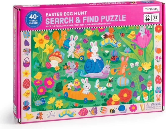 Mudpuppy Puzzle Suchen und Finden: Österliche Eiersuche, 64 Teile