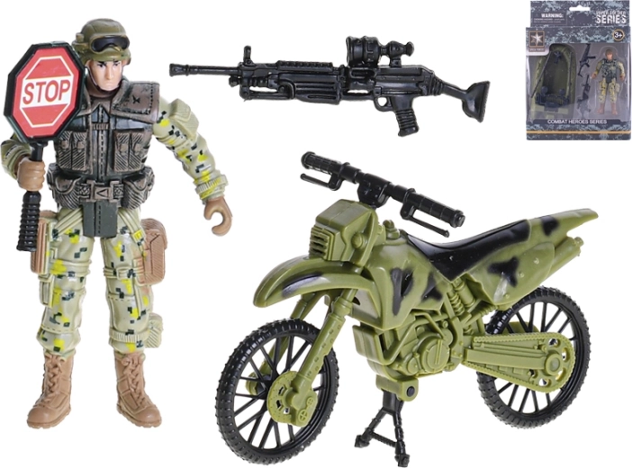 Gelenkige Action-Soldatenfigur 10 cm mit Zubehör