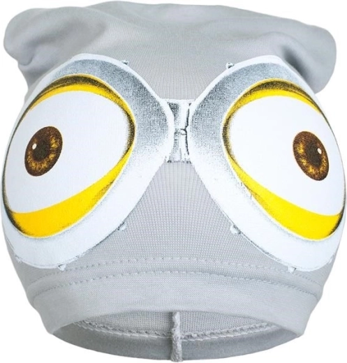 Frühlings-Kindermütze New Baby mit Minion-Motiv, grau