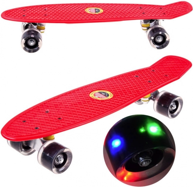 Skateboard Fiszka mit LED-Rädern