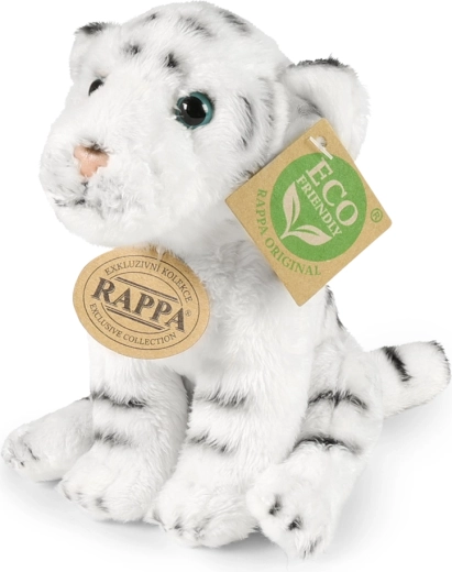 Rappa Plüsch-Weißer Tiger sitzend 15 cm Eco-Friendly