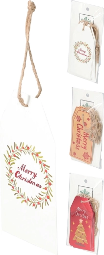 Geschenkanhänger für Geschenke 6 × 12 cm, Motivmix (10 Stk.)