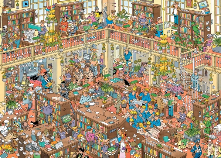 Jumbo Puzzle Jan van Haasteren Bibliothek XL 500 Teile