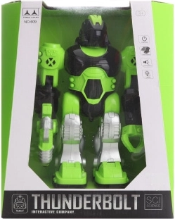 Grüner Roboter mit Batteriebetrieb