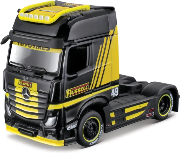 Maisto Mercedes-Benz Actros 1851 schwarz-gelb 1:64