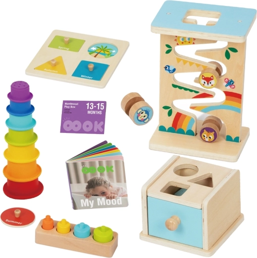 6 Aktivitäten in einem Montessori-Set