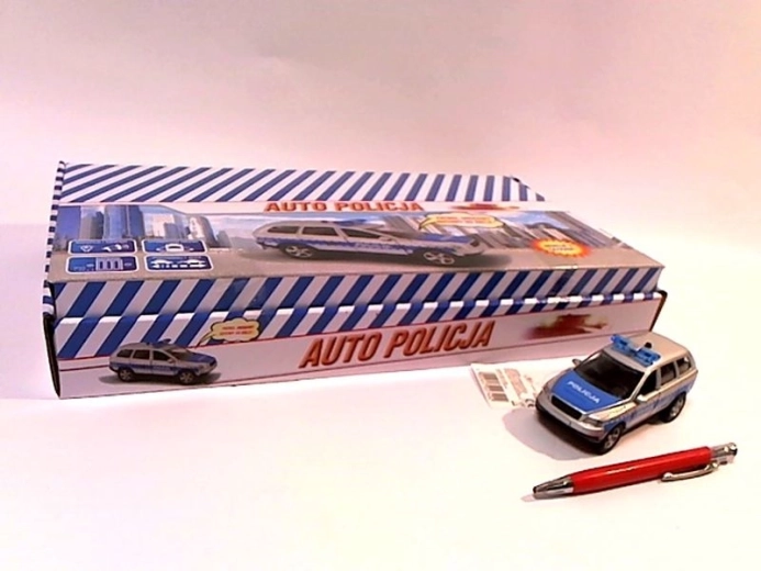 Polizeiauto 11 cm mit polnischer Sprachausgabe, Licht und Sound