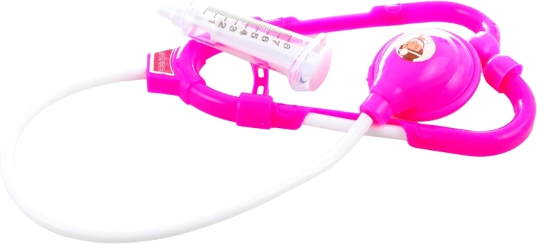 Doktorspiel mit Stethoskop und Spritze