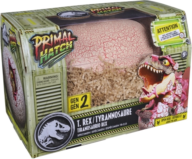 Primal Hatch interaktiver T-Rex, der aus einem Ei schlüpft, grau