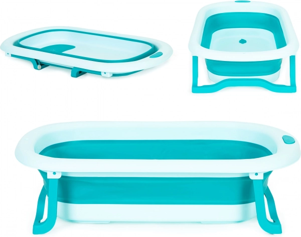 Zusammenklappbare Babybadewanne mit Ablauf ECOTOYS – Grün