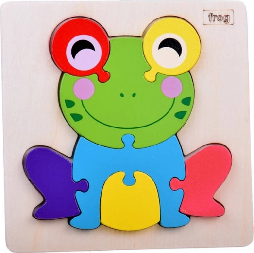 Holzpuzzle Frosch für Kinder