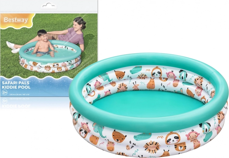 Aufblasbares Kinderplanschbecken mit Tiermotiven 102 cm Bestway