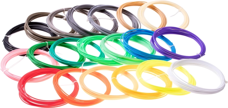 Nachfüllfilament für 3D-Stift, 20 Farben x 5 m PLA – verschiedene Farben