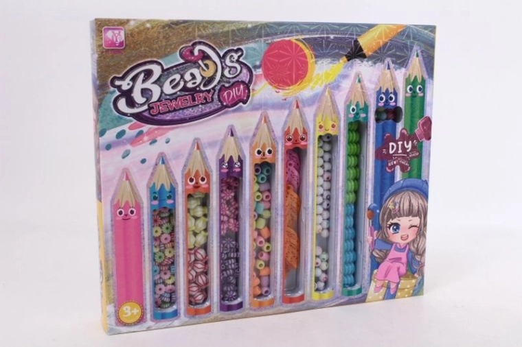 Kreativ-Perlenset in Buntstiftform
