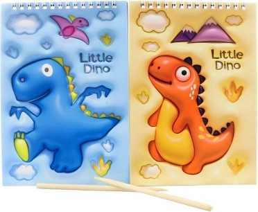 Kritzelheft Dinosaurier mit Ringbindung 14 × 20 cm