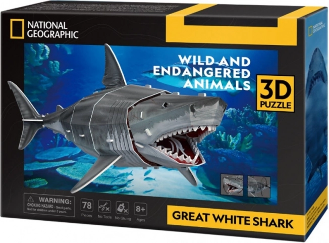 3D-Puzzle Weißer Hai – 78 Teile
