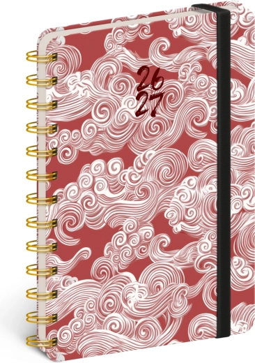 Spiralgebundener 18‑Monats‑Kalender Petito – Wolken 2026/2027, 13 × 18 cm