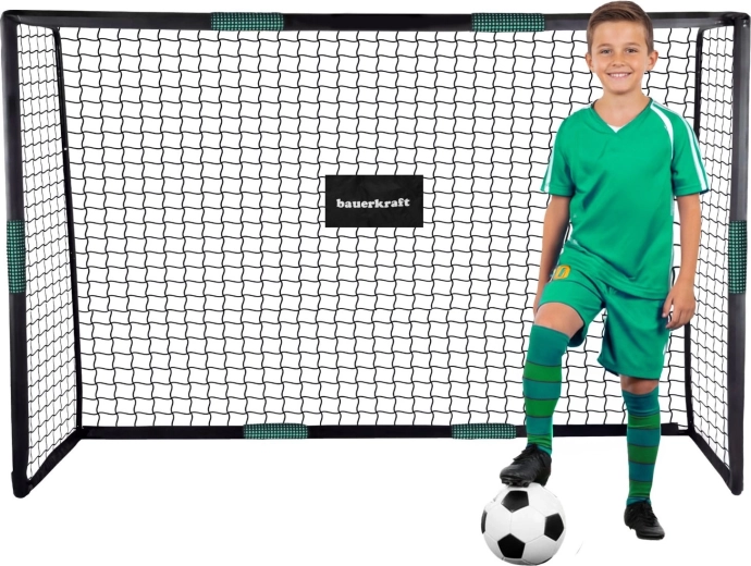 Fußballtor Bauerkraft mit Netz 180 × 120 × 60 cm schwarz-grün