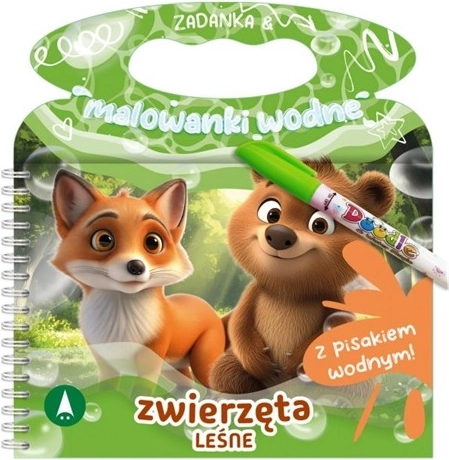 Wasser-Malbilder und Aufgaben – Waldtiere