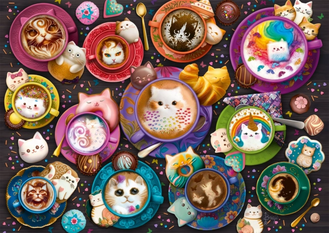 Puzzle Kaffee Kätzchen 500 Teile